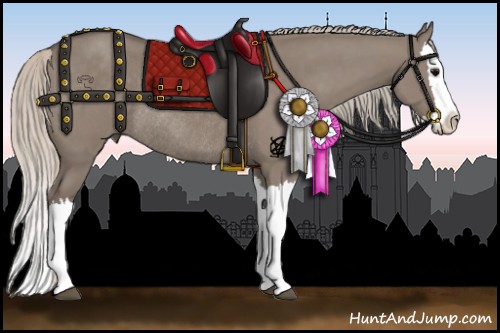Horse Color:Silver Grullo Splash Rabicano