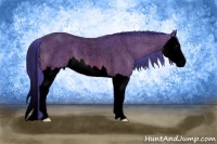 Horse Color:Void Watercolor Bay Roan Splash 