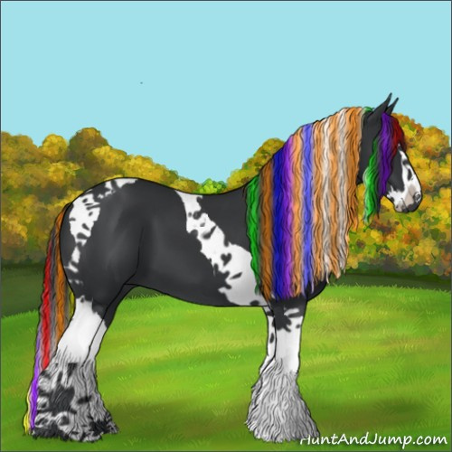 Horse Color:Painted Black Splash Tobiano 