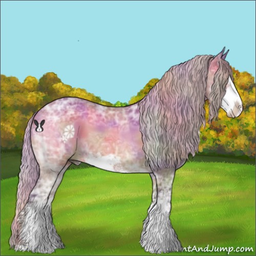 Horse Color:Nacre Chocolate Silver Bay Chinchilla Ice Sabino 