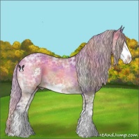 Horse Color:Nacre Chocolate Silver Bay Chinchilla Ice Sabino