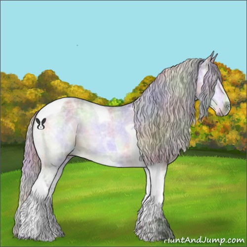 Horse Color:Nacre Silver Buckskin Chinchilla Ice Tobiano 