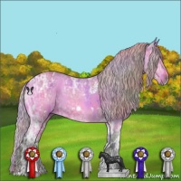 Horse Color:Nacre White Spotted Silver Buckskin Chinchilla Ice Sabino Rabicano