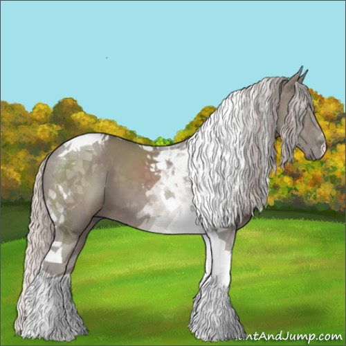 Horse Color:Silver Grullo Tobiano 