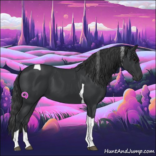 Horse Color:Black Tobiano
