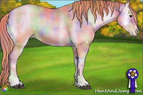 Horse Color:Nacre Watercolor Liver Red Onyx Pearl