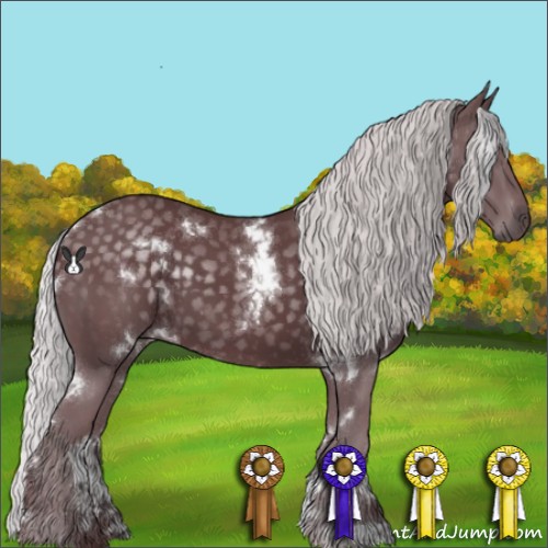 Horse Color:White Spotted Chocolate Silver Black Chinchilla 