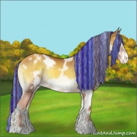 Horse Color:Painted White Spotted Gold Champagne Onyx Frame Varnish 