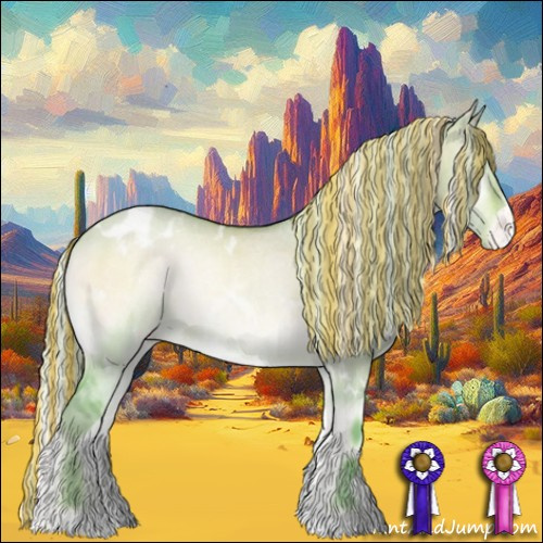 Horse Color:Painted Watercolor White Spotted Silver Bay Onyx Varnish 