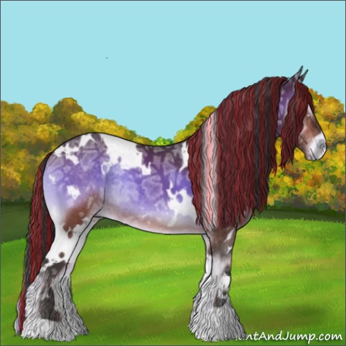 Horse Color:Painted White Spotted Bay Ice Onyx 