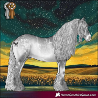 Horse Color:White Spotted Silver Blue Onyx Chinchilla Ice