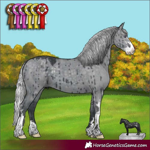 Horse Color:Silver Grullo Chinchilla Sabino Brindle 