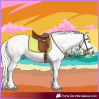 Horse Color:Gray Chocolate Palomino Pearl Tobiano 