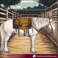 Horse Color:Perlino Roan Dun Frame Rabicano
