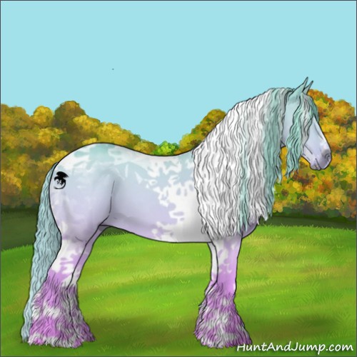 Horse Color:Red Dun Chinchilla Tobiano 