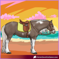 Horse Color:Silver Black Tobiano Frame 