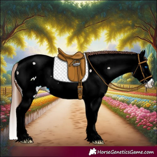 Horse Color:Chestnut Splash Near Fewspot 