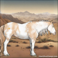 Horse Color:White Spotted Gold Champagne Tobiano 