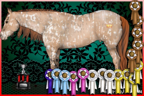 Horse Color:Brown Dun Tobiano Leopard and Buckskin Pearl Tobiano