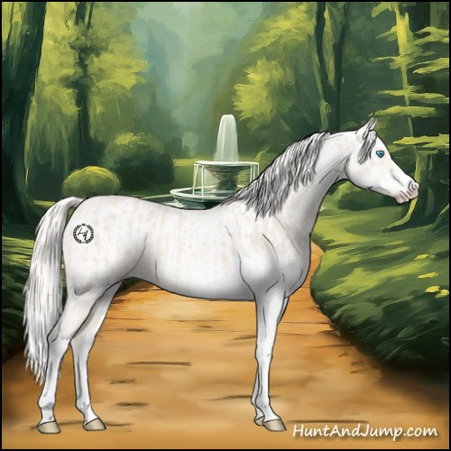 Horse Color:Cremello Sabino  and Cremello Sabino Frame 
