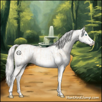 Horse Color:Cremello Sabino  and Cremello Sabino Frame 