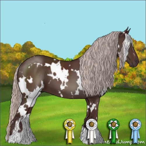Horse Color:White Spotted Chocolate Silver Brown 
