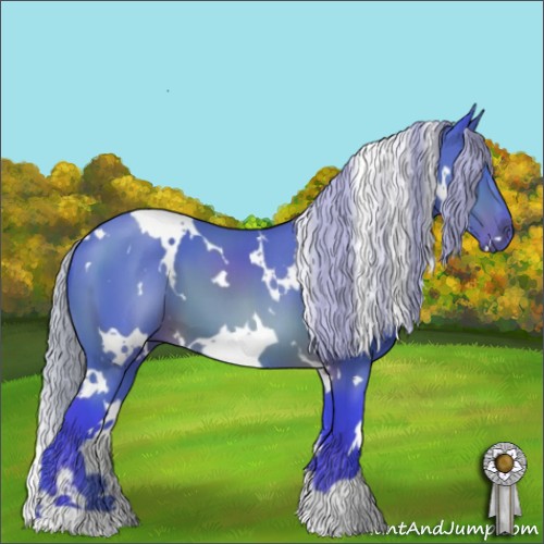 Horse Color:Watercolor White Spotted Silver Brown 