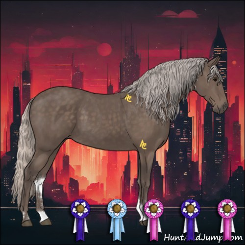 Horse Color:Silver Black Sabino 