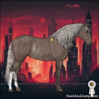 Horse Color:Silver Black Rabicano 