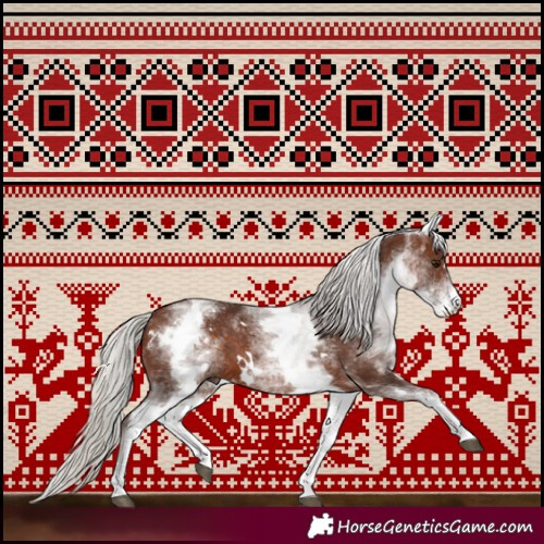 Horse Color:White Spotted Silver Brown 
