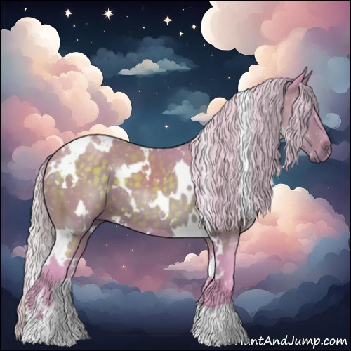 Horse Color:Watercolor White Spotted Chocolate Silver Brown 