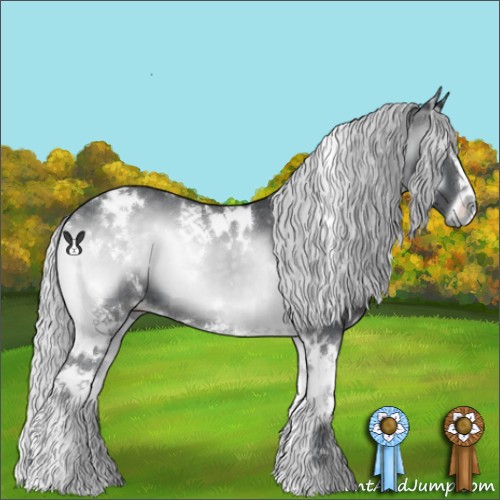 Horse Color:White Spotted Silver Blue Onyx Chinchilla 