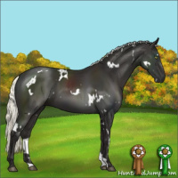 Horse Color:White Spotted Liver Chestnut Mushroom 