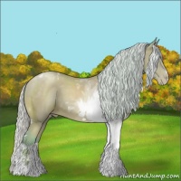 Horse Color:Watercolor Silver Black Pearl Tobiano