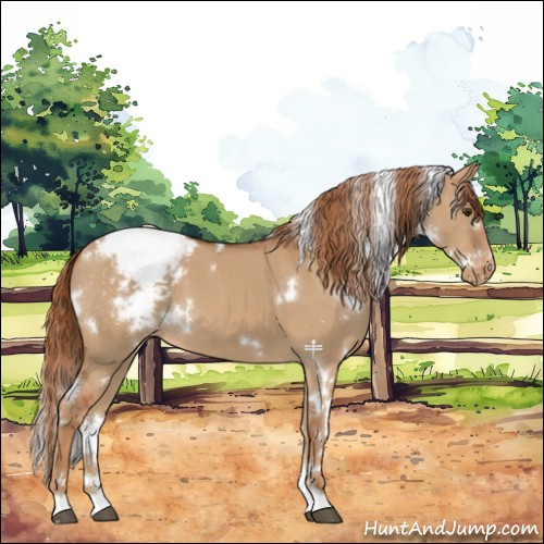 Horse Color:White Spotted Red Dun Appaloosa 