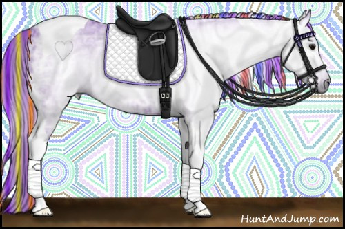 Horse Color:Gray Painted Watercolor Black Ice Tobiano