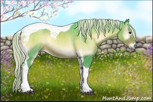 Horse Color:Watercolor Silver Blue Onyx Tobiano 