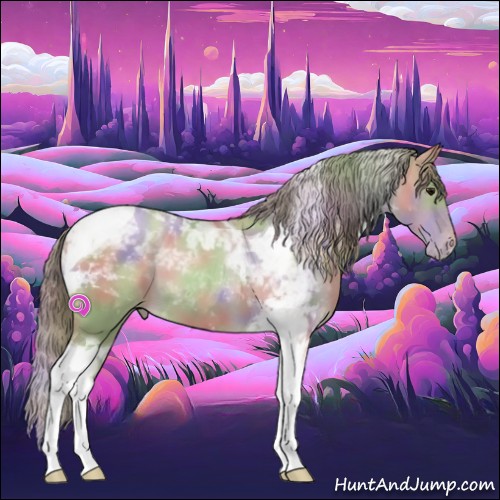 Horse Color:Platinum Nacre Black Pearl Tobiano 