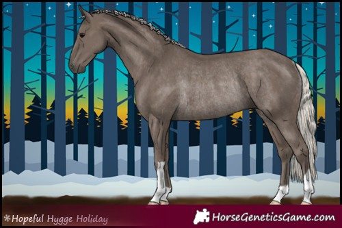 Horse Color:Silver Black Rabicano