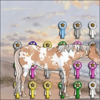 Horse Color:White Spotted Silver Sable Champagne 