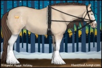Horse Color:White Spotted Amber Champagne Roan Dun 