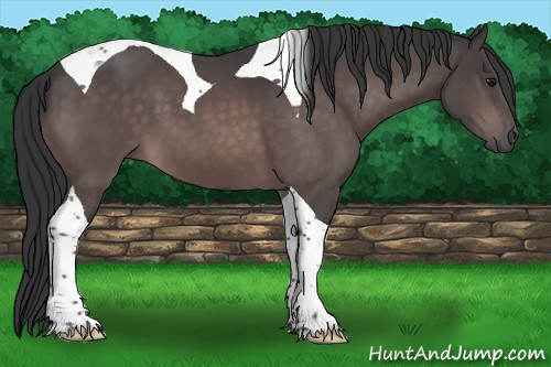 Horse Color:Platinum Brown Tobiano