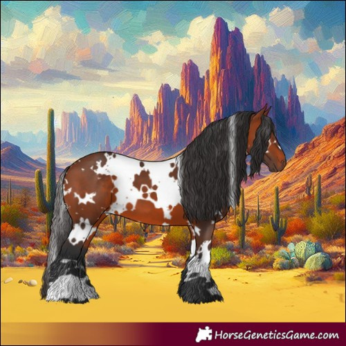Horse Color:White Spotted Bay