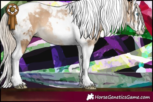 Horse Color:Chocolate Palomino Pearl Sabino Splash Tobiano 