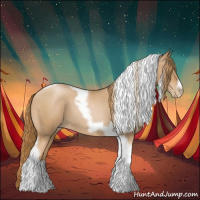 Horse Color:Red Roan Pearl Tobiano Frame 