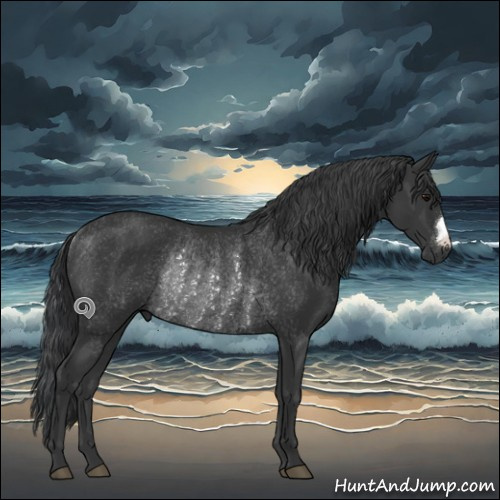 Horse Color:Black Rabicano