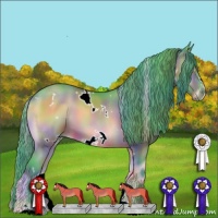 Horse Color:Nacre Watercolor White Spotted Bay Onyx