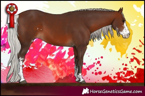 Horse Color:Silver Brown Sabino 