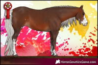 Horse Color:Silver Brown Sabino 