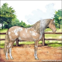 Horse Color:White Spotted Chestnut Pearl 